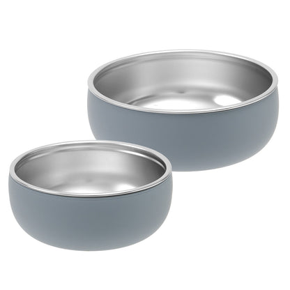 2PCS Baby Feeding Set Stainless Steel Silicone Detachable Bowl Heat Resistant Food Dishes Plate BPA Free Children's Tableware