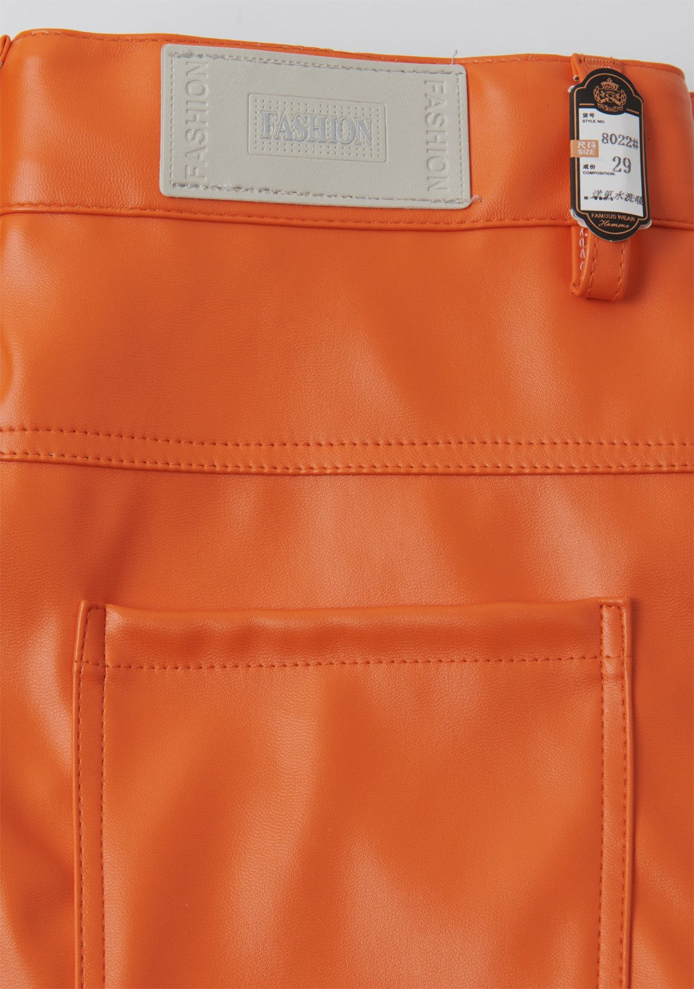 Men's Leather Pants Skinny Fit Stretch Fashion PU Leather Trousers Nightclub Party & Dance Pants Thin