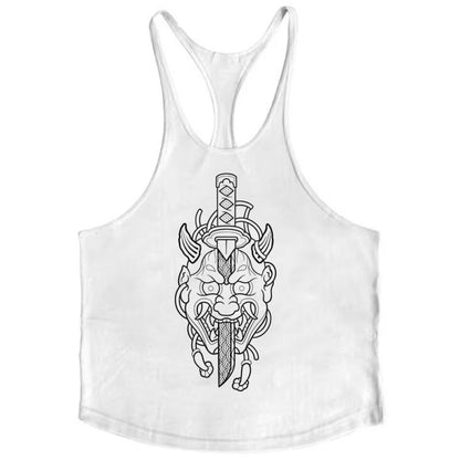 Mens Bodybuilding Fitness Tank Top, Versatile Use Breathable Cotton Singlets Sleeveless Shirt for Gym & Outdoor Activities