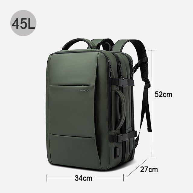 BANGE Mochila Expansível Masculina Impermeável Mochila para Notebook de 17.3 polegadas Masculina Grande Capacidade para Caminhada Viagem Mochilas Masculinas para Homens