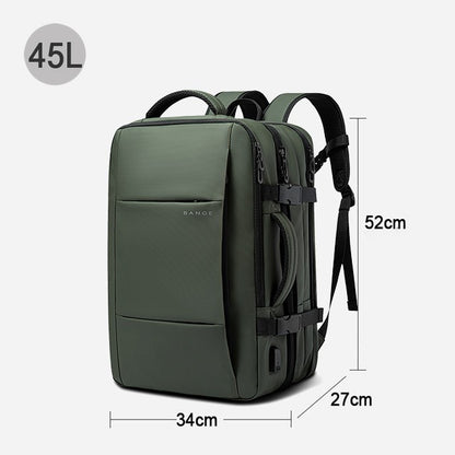 BANGE Mochila Expansível Masculina Impermeável Mochila para Notebook de 17.3 polegadas Masculina Grande Capacidade para Caminhada Viagem Mochilas Masculinas para Homens