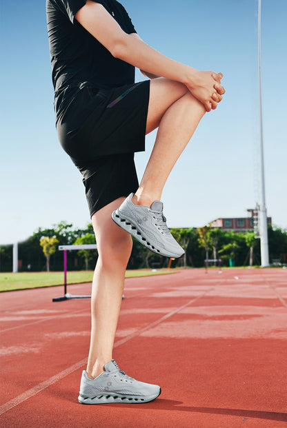 Men's Cushioned Running Shoes Energy Return Breathable Knit Arch Support Shock Absorption Marathon Women Casual Sneakers