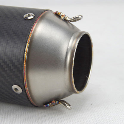 Universal Motorcycle Exhaust CNC Carbon Fiber Escape Muffler For Kawasaki Z900 FZ6 RC390 S1000XR