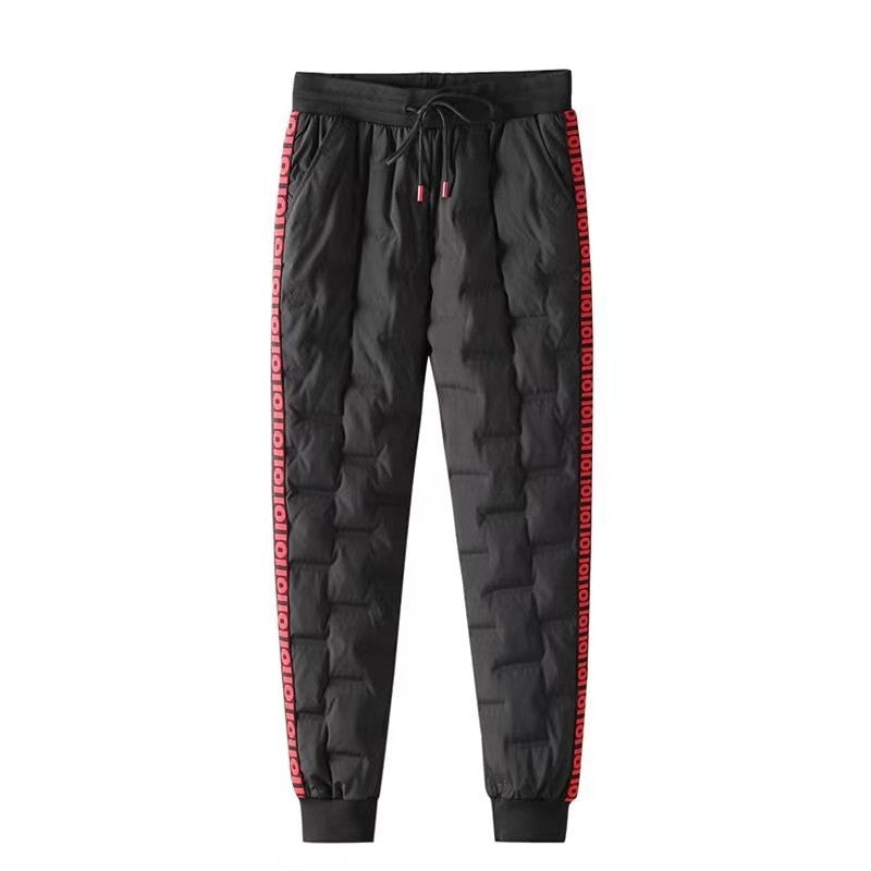 Men's down Pants Thiened Winter Outerwear Warm Long Trousers Du down Cold Resistance Cotton Pants Leisure Casual Sports