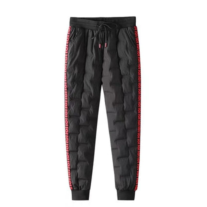 Men's down Pants Thiened Winter Outerwear Warm Long Trousers Du down Cold Resistance Cotton Pants Leisure Casual Sports