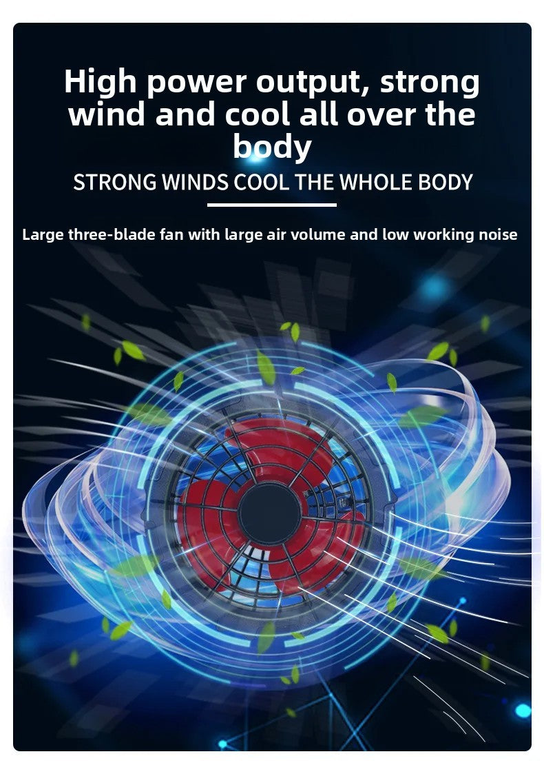 Summer Cooling Jacket Men's Hooded Fan Jacket Heat Resistant Fan Air Conditioner Clothes Breathable Outdoor Fishing Fan Workwear