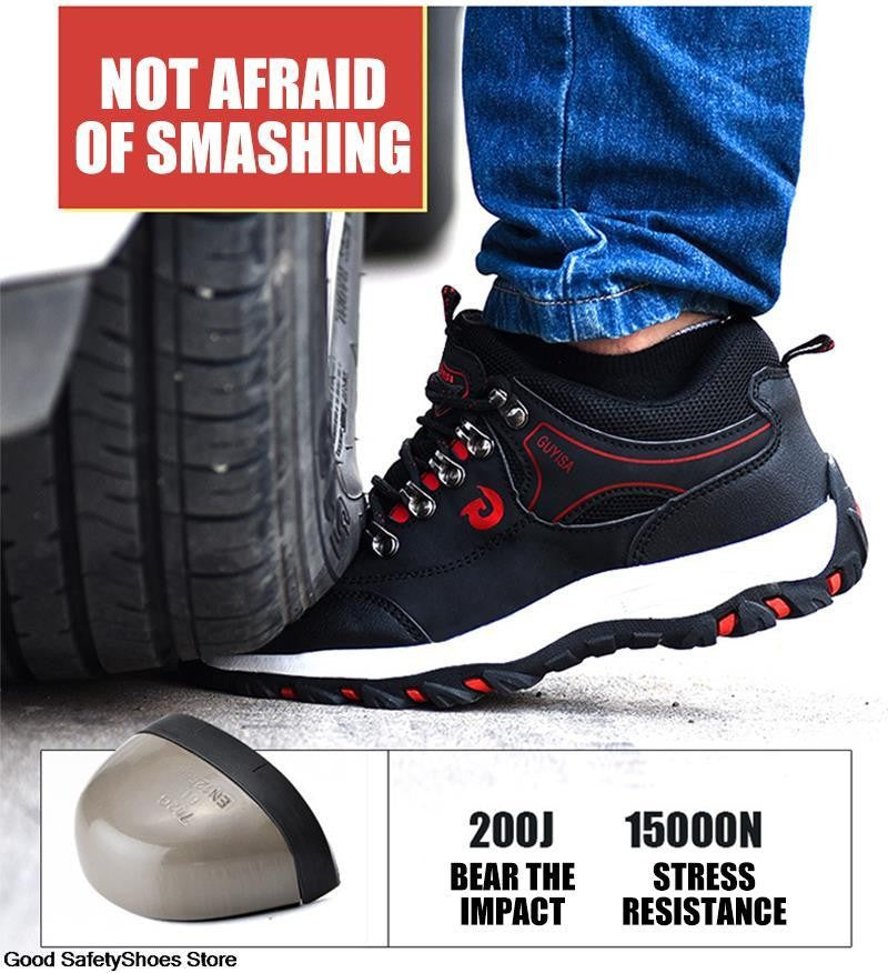 Steel Toe Shoes Men Work Safety Boots Sneakers Male Constrcution Puncture-Proof Work Safety Shoes  Man Security Boots Work Shoes