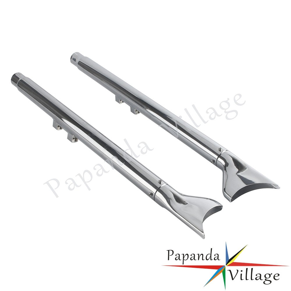 Old School Chrome 33/36/39/42 inch Fishtail Exhaust Mufflers For Harley Softail FLS FLSS FXSTDI  FXCW  FLSTFBS 2007 - 2017