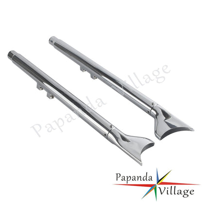 Old School Chrome 33/36/39/42 inch Fishtail Exhaust Mufflers For Harley Softail FLS FLSS FXSTDI  FXCW  FLSTFBS 2007 - 2017
