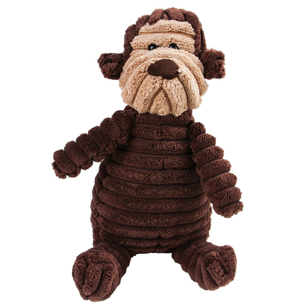 Brinquedo de Pelúcia para Cães Mordedor de Cordeiro, Macaco, Porco com Som, Treinamento de Ventilação, Suprimentos para Limpeza de Dentes de Cães, Brinquedos para Cães Grandes