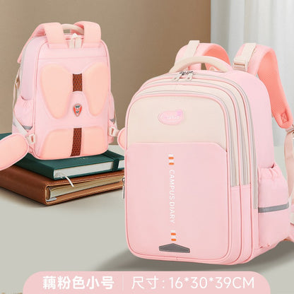 Mochila escolar estilo casual simples coreano para meninas, mochila para crianças do ensino fundamental e médio, bolsa para idades de 6 a 12 anos