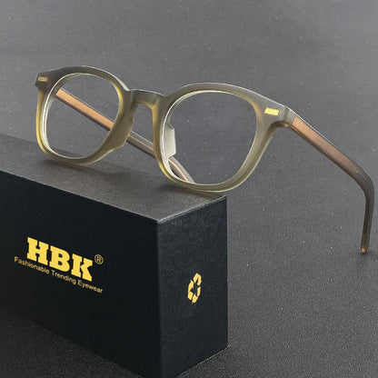 HBK Retro Rimless Sunglasses For Women Men Small Square Gold Frame Brand Design Tea Shades Rectangle UV400 Zonnebril Eyewear