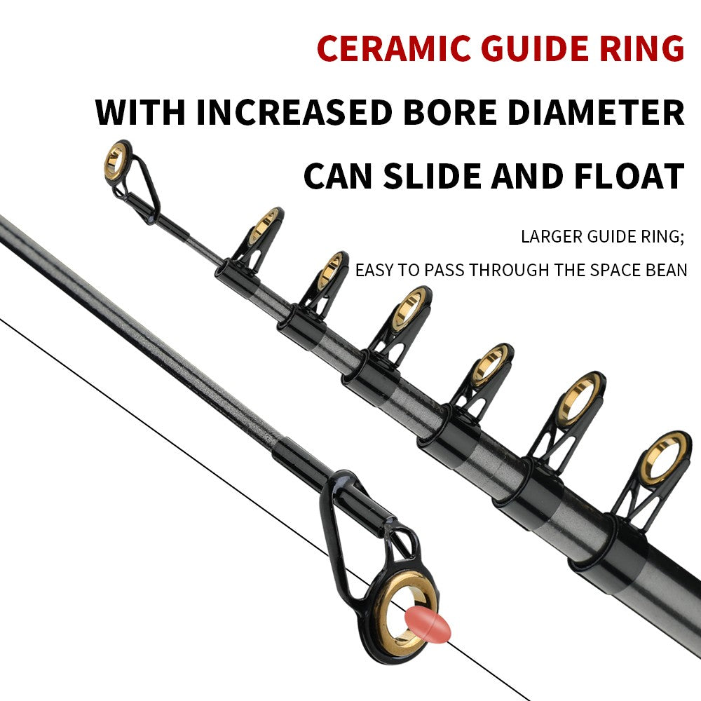 Portable Mini Sea Rod 33cm Closed Length Carbon Fiber Spinning Rod Travel Fishing Pole Rock Rod