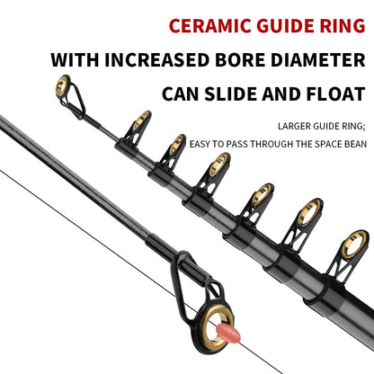 Portable Mini Sea Rod 33cm Closed Length Carbon Fiber Spinning Rod Travel Fishing Pole Rock Rod