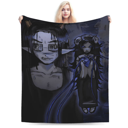 Manta de Flanela Homestucked Manga Cobertor Macio e Quente para Sofá Cama Viagem Engraçado Colcha Capa de Sofá-Cama