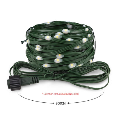 Outdoor LED Christmas Lights Green Wire Leather 24V Fairy Lights String Waterproof Garden Party Wedding Garland Decor New Year Q