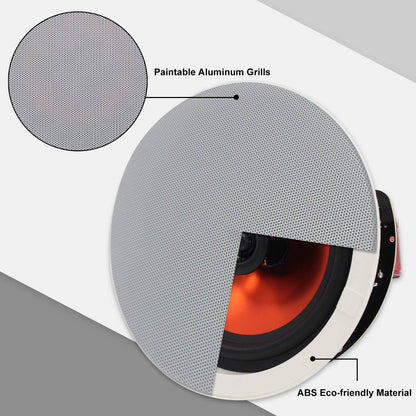Herdio 2PCS 6,5 polegadas Áudio Doméstico 300W Alto-falante de Teto Bluetooth Sistema de Som Embutido para Casa Cozinha Quarto Banheiro