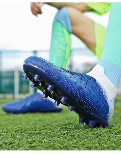 New High Top Football Shoes Cleats Soccer Shoes Boys And Girls Broken TF Nails For Adult Competitions Long Nails Training Boots