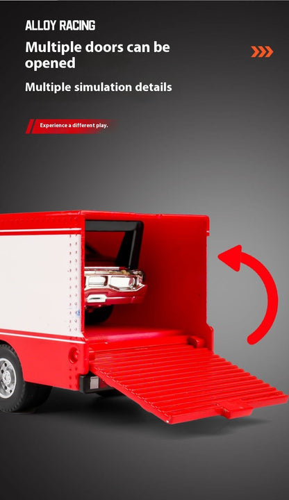 Modelo de Cabine de Caminhão em Liga 1:64, Estilo Retrô com Motor de Fricção, Brinquedo Perfeito para Crianças, Item de Colecionador em Miniatura