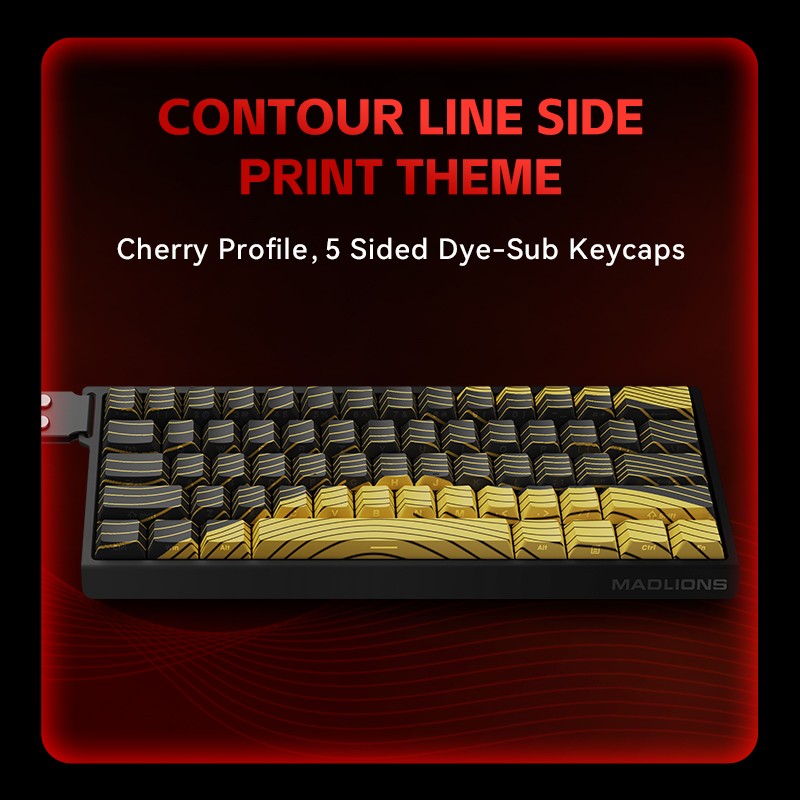 FGG MADLIONS MAD 60/68 Pro Teclado Mecânico Interruptor Magnético Com Fio 68% Teclados Gamer Gatilho Rápido Rgb Teclados Personalizados