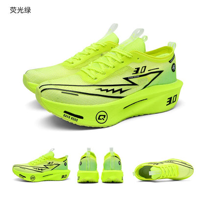 NEW Running Shoes Men Sports Marathon Carbon Plate Breathable Lightweight Women Comfortable Athletic Leisure Sneakers Footwear