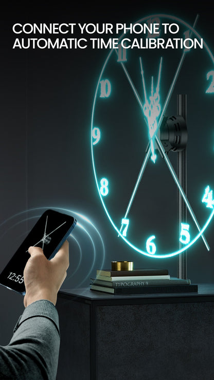 cyberpunk 3d projector led digital large wall clock modern design decoration art big wall clock