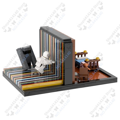 MOOXI Interstellar Scenes Black Hole Space Building Blocks Set Ranger Spacecraft DIY Bricks Adult Model Kids Toys Birthday Gifts