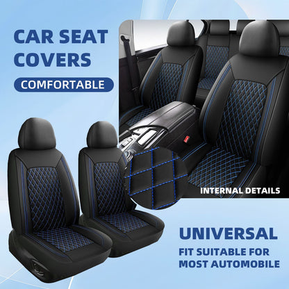 Conjunto Completo de Capas de Assento de Carro Universais para SUV Sedan Van - Banco Traseiro Dividido Dianteiro Proteção Interna Automotiva 0910