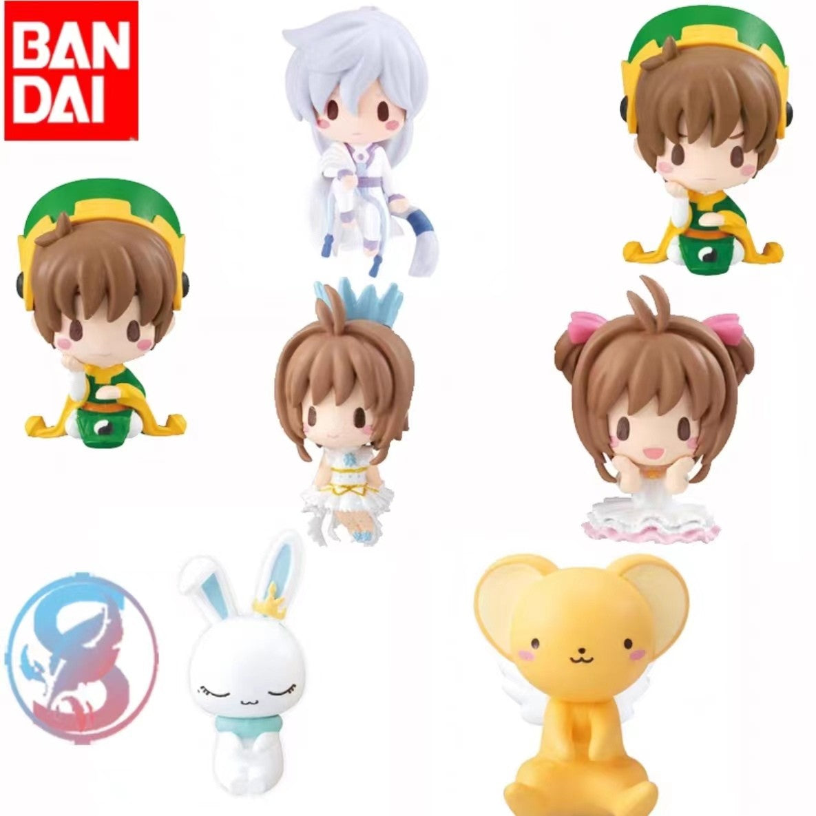 Cardcaptor Sakura Q Versão de uma Boneca Abraçando um Cabo de Dados Li Syaoran Cerberus Modelo de Desenho Animado Brinquedo Cápsula