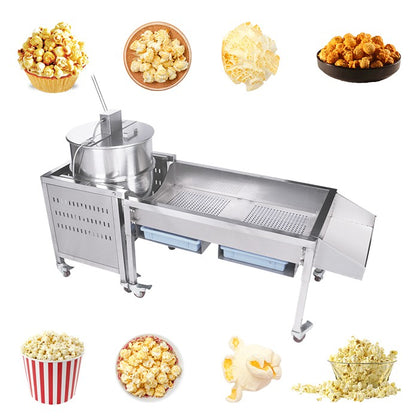 Commercial Fully Automatic Popcorn Maker Popcorn Making Machine Gas Heating Manual Electric Stirring Industrial Pop Corn Machine