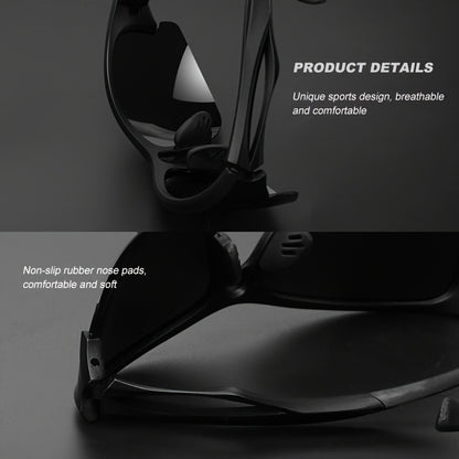 1PCS/3PCS polarized sports sunglasses half-frame men's and women's outdoor sturdy frame, suitable for running, fishing
