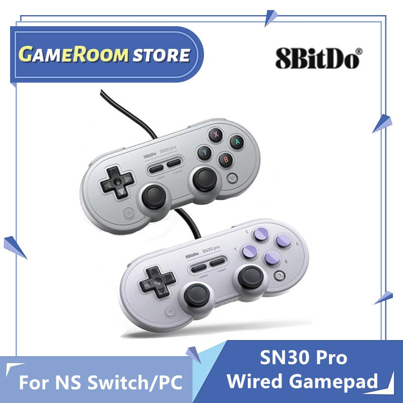 1 Or 2PCS 8BitDo SN30 Pro Wired USB Gamepad for Nintendo Switch Windows 10/11 Compatible with Raspberry Pi Game Controller
