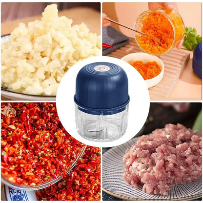 1 electric garlic puree machine 260ML garlic grinder onion chopper vegetable chili grinder household kitchen mixer