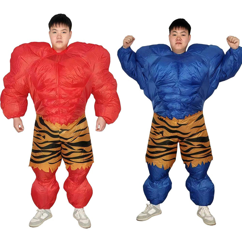 Halloween Adult Muscle Inflatable Cosplay Costume Anime mach Set Mascot Christmas Party Stage Performance