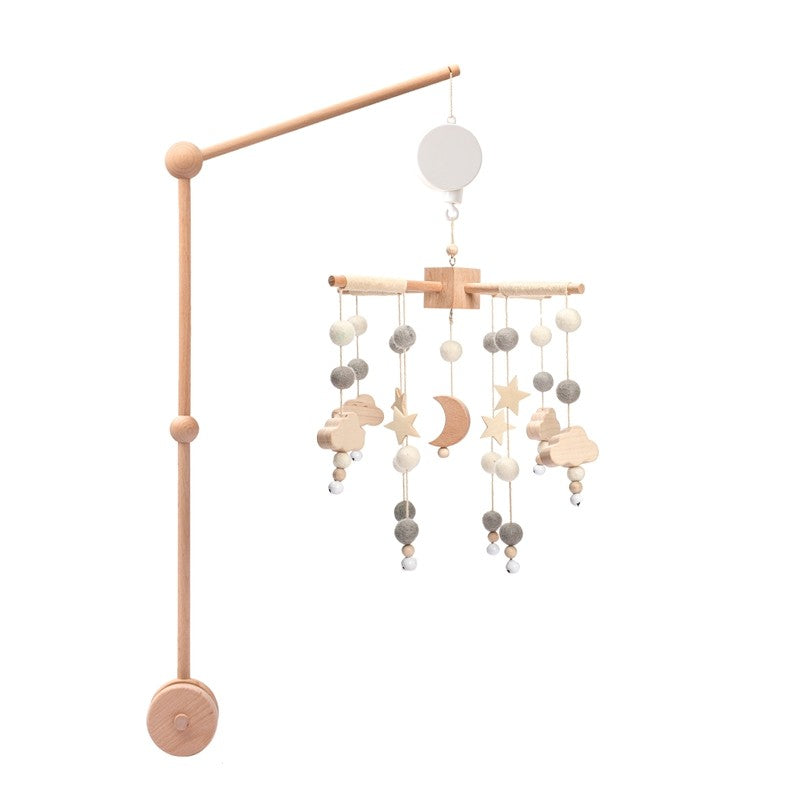 7Pcs  Assembly Rattles Bracket Set Infant Crib Mobile Bed Bell Bracket Protection Newborn Baby Toys Wooden Bed Bell Accessories