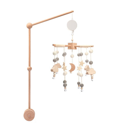 7Pcs  Assembly Rattles Bracket Set Infant Crib Mobile Bed Bell Bracket Protection Newborn Baby Toys Wooden Bed Bell Accessories