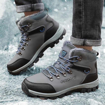 Men's Casual Sneaker Outdoor Sports Men Boots for Men Shoes Comfortable Warm Outdoor Hiking Shoes with Short Plush Men's Shoes