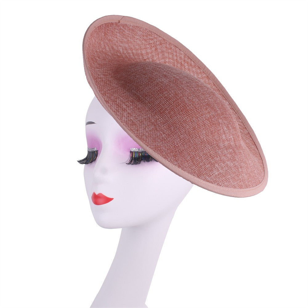 30CM Round Fascinator Base Make Millinery Cap Fabric Supplies DIY Hair Accessories For Women Wedding Fascinator Hat Formal Event