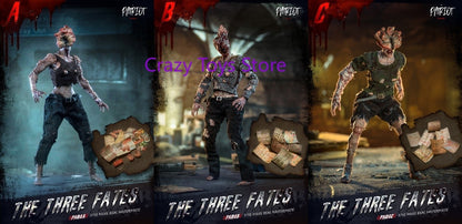 Em Estoque Patriota The Last of Us Clicker Três Destino Zumbi 1/12 Manto de Pano Boneco de Ação Brinquedo de Presente Série Coleção
