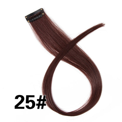 Alileader Aplique de Cabelo Extensão com Clip 57 Cores Ombre Liso Extensão de Cabelo com Clip em Apliques Peças de Cabelo de Fibra de Alta Temperatura