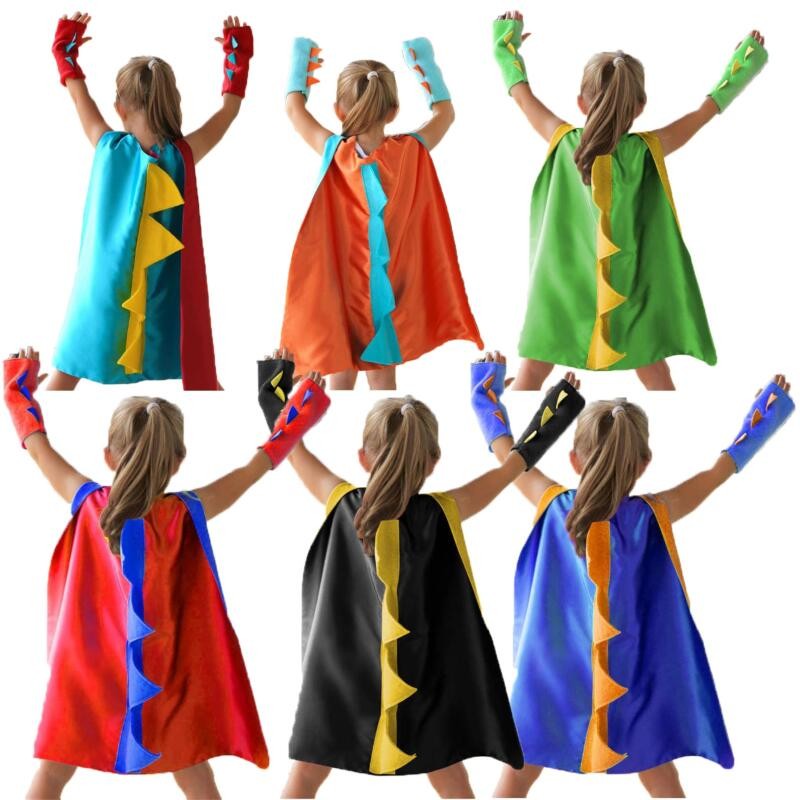 Dinosaur Cloak Costume for Children, Toothless Dragon Cosplay, Cape for Boys and Girl, Birthday Party, Fancy Cape, Mask Clothing