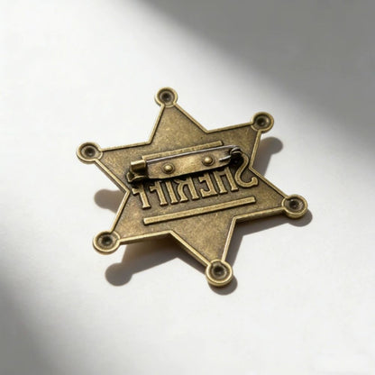 Woody Sheriff Deputy Badges Cosplay Props Metal Sheriff Brooch 2026 Movie Story Cowboy Decor Favors Supplies Halloween Gifts