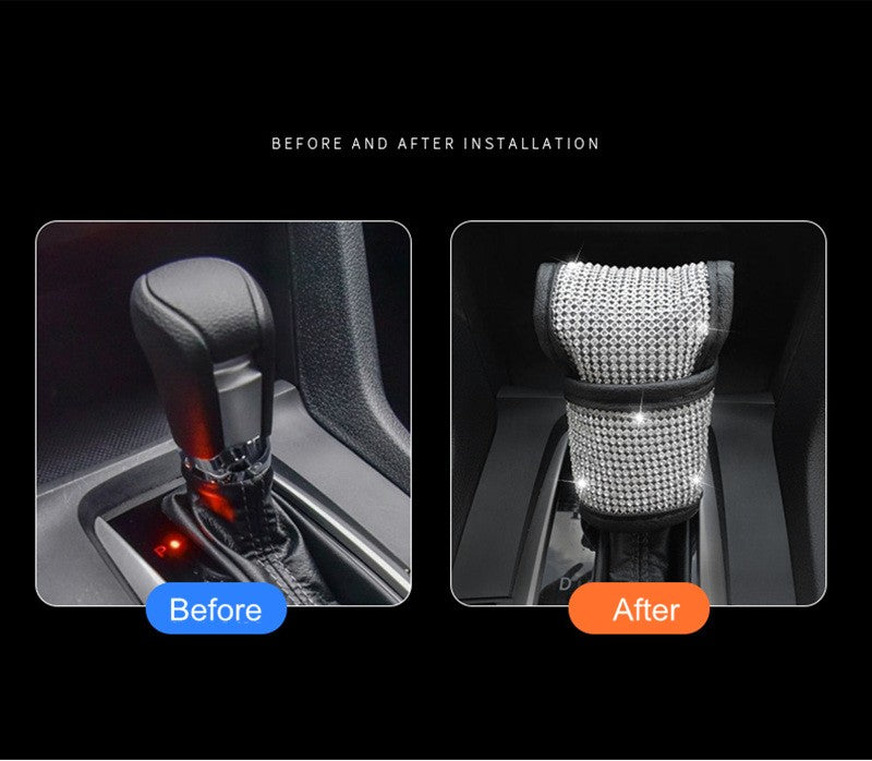 Capa de volante Bing Bling de couro PU com strass de cristal para mulheres, acessórios automotivos