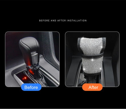Capa de volante Bing Bling de couro PU com strass de cristal para mulheres, acessórios automotivos
