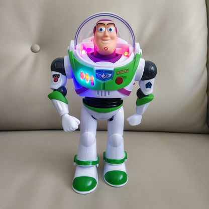 Disney Toy Story Buzz Lightyear Desenho Animado Boneco Modelo Brinquedos Pixar Robô Andante Elétrico com Luz Boneco de Ação Presente de Aniversário para Crianças