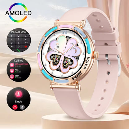 2025 Novo Smartwatch Feminino da Moda Tela HD 360*360 Pulseira Esportiva Mostrador Personalizado Frequência Cardíaca Chamada de Voz Smartwatch Para Android iOS