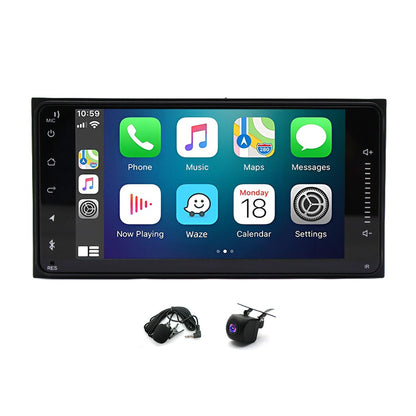 Rádio Automotivo para Toyota Hilux 2005 - 2014 Sem Fio para Carplay e Android Auto, Tela Sensível ao Toque IPS de 7 Polegadas Câmera de Ré WiFi SWC-2+32G
