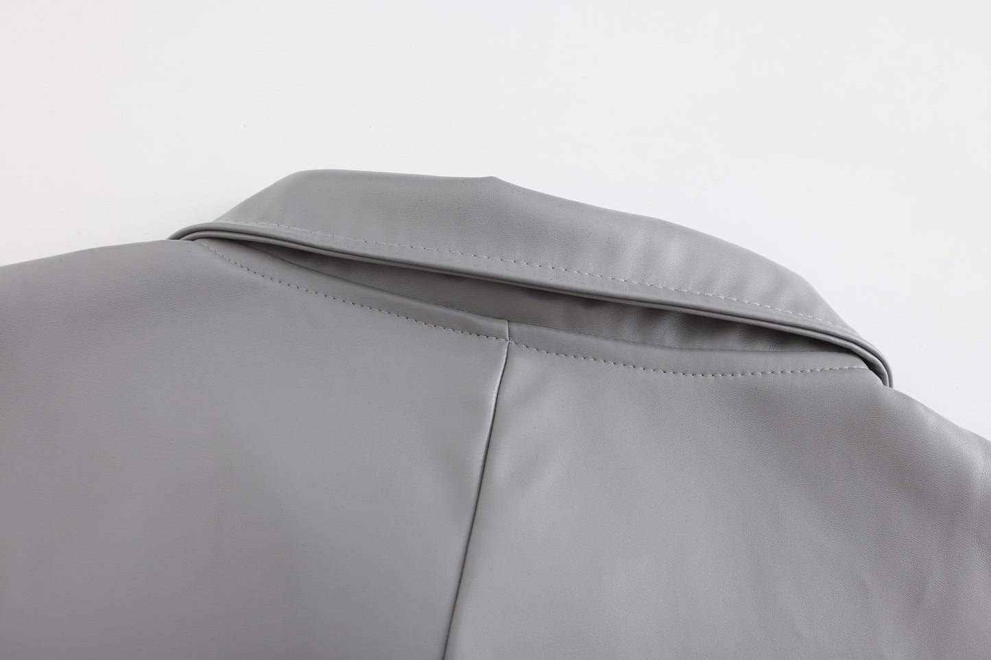 2024 New Men's Long Leather Jackets Goth Punk Button Trench Coat Solid Lapel Collar Long Pu Windbreaker Winter Leather Coats