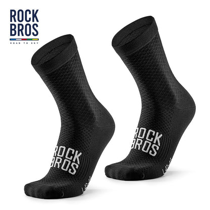 Meias de Ciclismo ROCKBROS Meias Esportivas Suaves Meias de Bicicleta com Absorção de Choque Tecido Respirável Meias Externas de Alta Elasticidade Um par