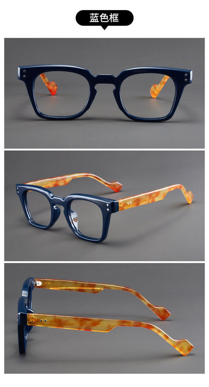 new square frame reading glasses retro printing glasses frame men women high-definition presbyopia glasses farsighted glasses